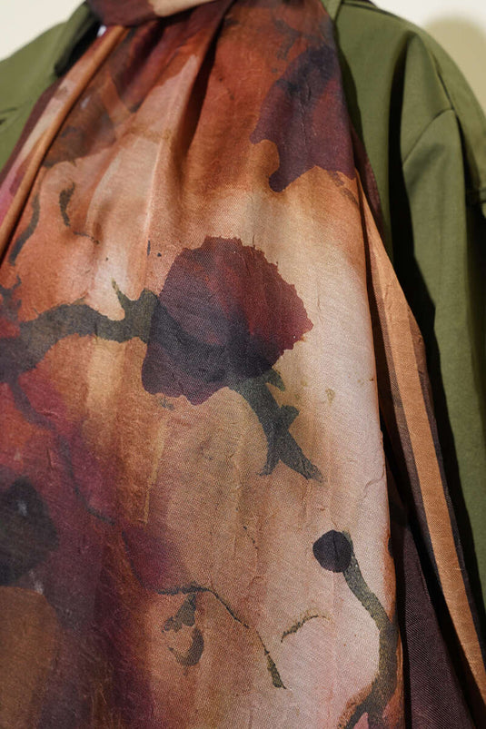 Amber Series Striped Shawl Brown