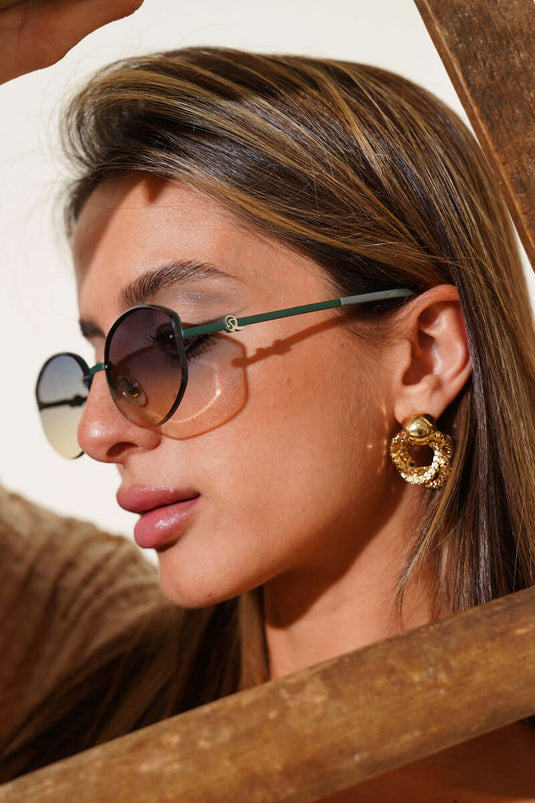 نظارات من سلسلة أمينتس، لون أخضر