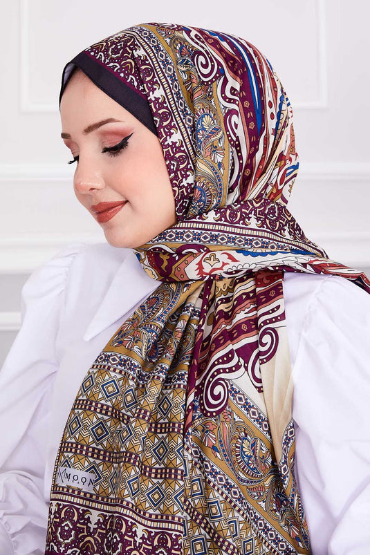 Amora Patterned Hijab Shawl -2