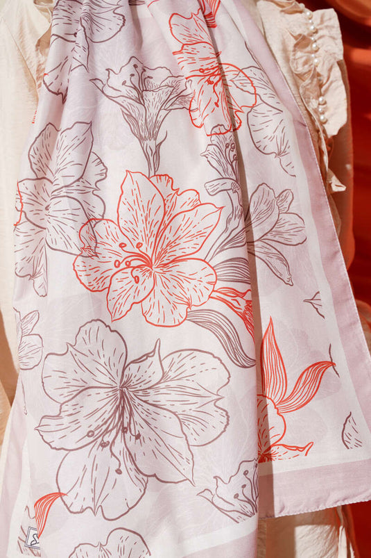 شال ناعم من الحجر العتيق المزهر