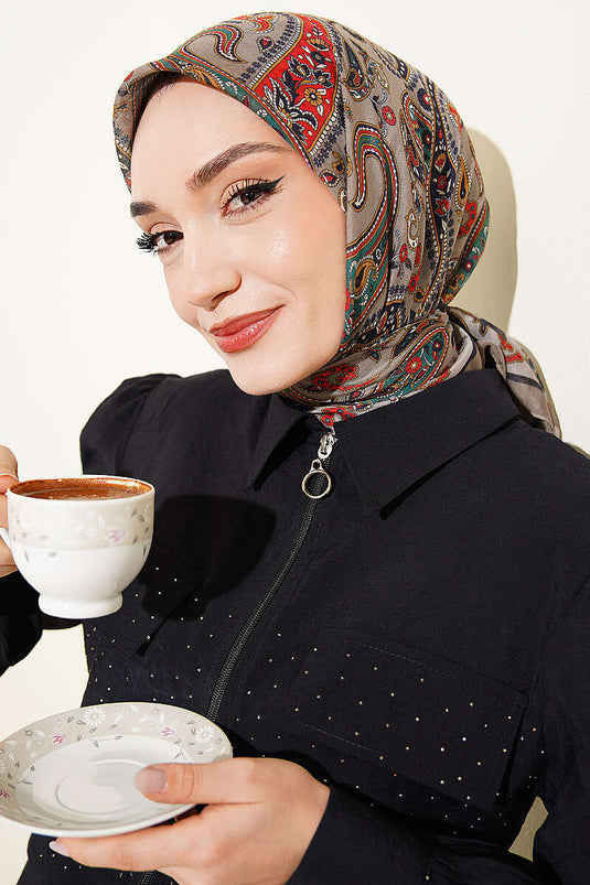 Antik Paisley Desen Eşarp Nefti