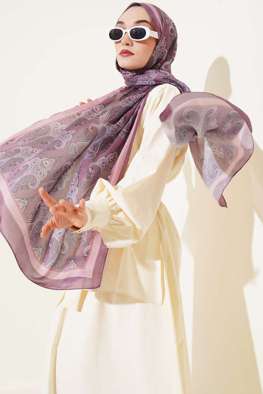 Antique Paisley Pattern Shawl Dusty Rose