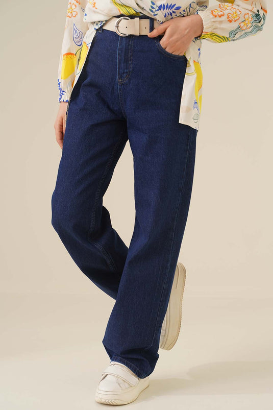 Boru Leg Slim Fit Denim Jeans