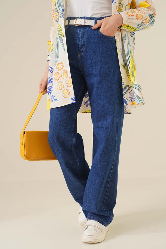 Baggy Mid Waist Denim Jeans