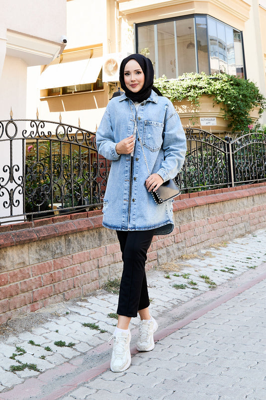 Back Printed Denim Jacket 16