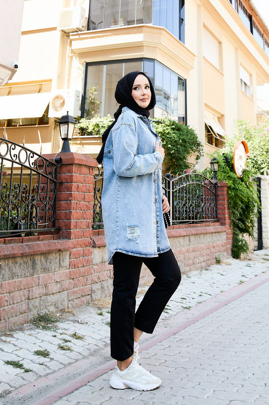 Back Printed Denim Jacket 16