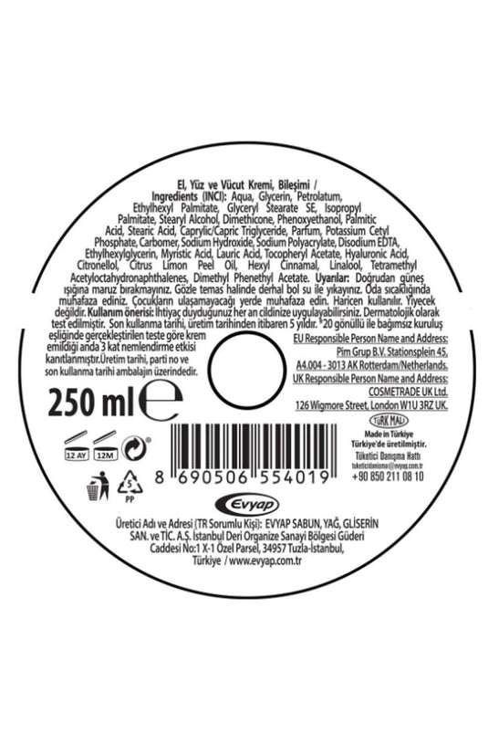 Arko Moisturizing Nourishing Hyaluronic Acid Care Cream 250 ml