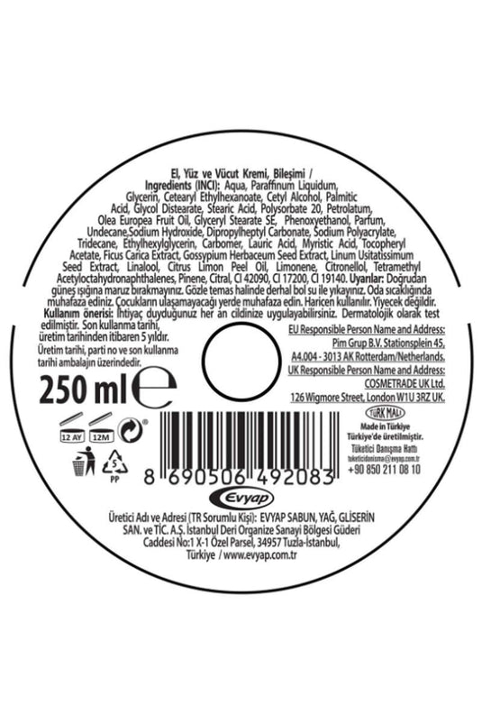 Arko Moisturizing Nourishing Olive Oil Care Cream 250 ml