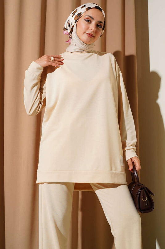 Arma Detailed Basic Two-Piece Set Beige