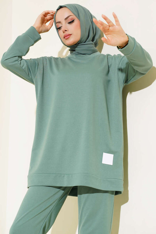 Arma Detailed Two-Piece Set Mint Green