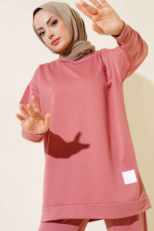 Detailed Arm Double Set Rose Pink