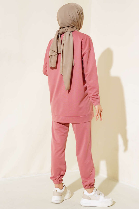 Detailed Arm Double Set Rose Pink