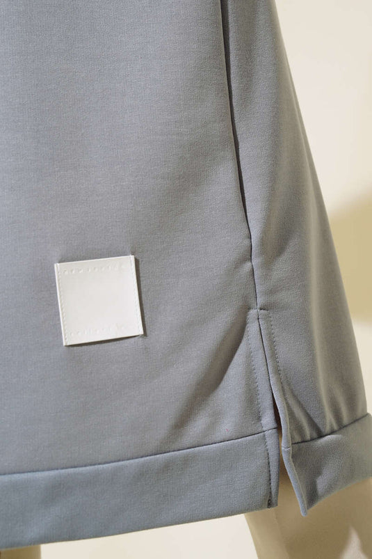 Detailed Long Tunic Gray