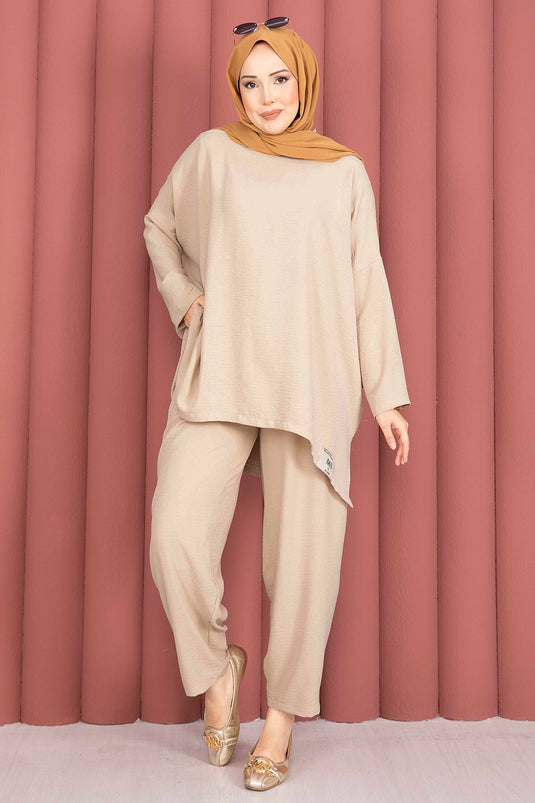 Arma Detaylı Salaş Yazlık Takım Camel