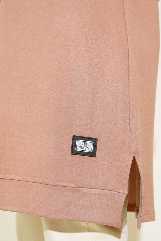 معطف من الأسلحة سترة كبيرة الحجم باللون البيج