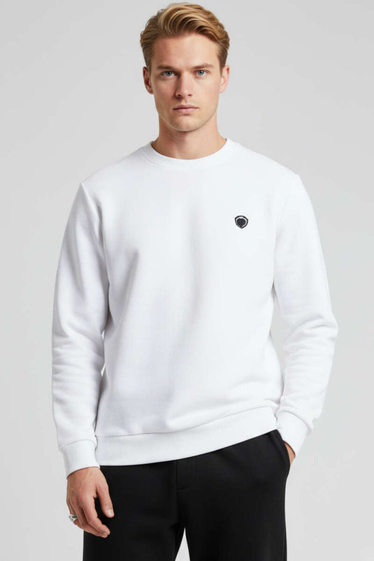 Sweat-shirt blanc Emblem Thessalonique