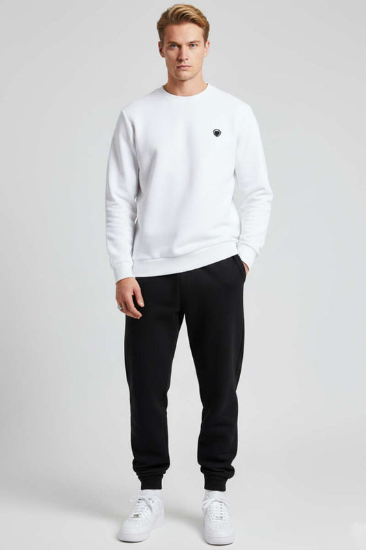 Sweat-shirt blanc Emblem Thessalonique