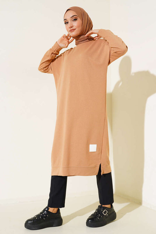 Tunique Longue Basique Blason Latte