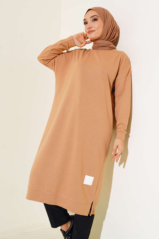 Tunique Longue Basique Blason Latte