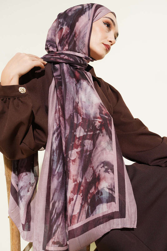 Ashira Muster Bambus Knitter Schal Latte