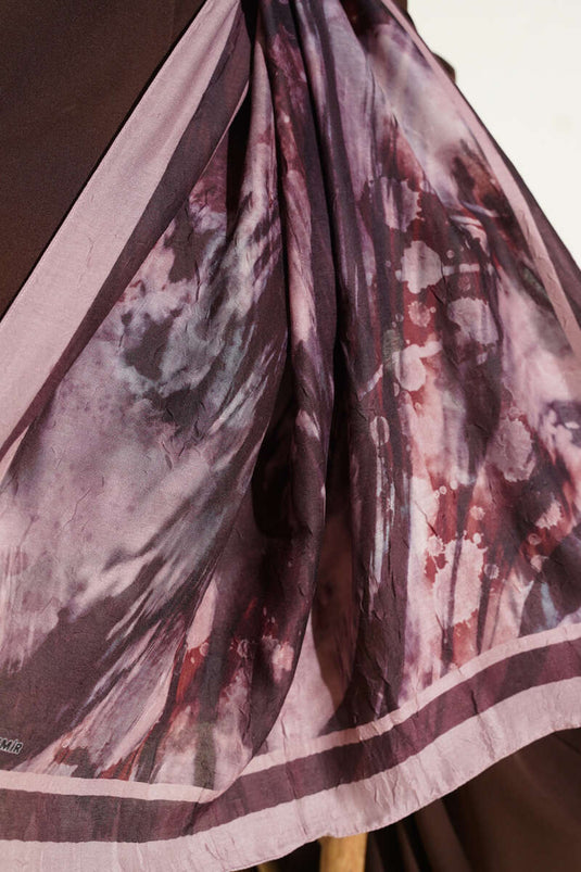 Ashira Muster Bambus Knitter Schal Latte