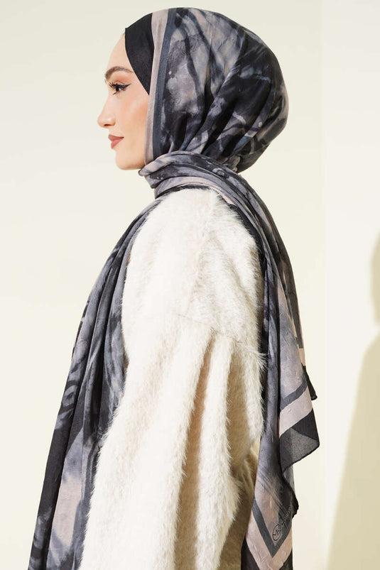 Ashira Desen Bamboe Kreukvrije Sjaal Zwart