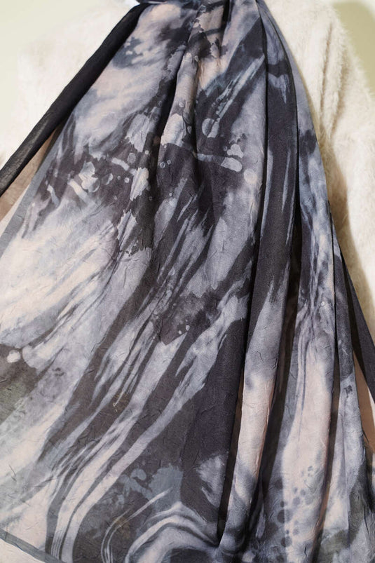 Ashira Desen Bamboe Kreukvrije Sjaal Zwart