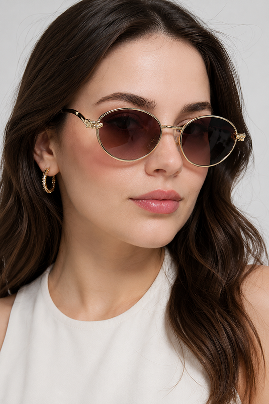 Gafas De Sol Redondas Para Mujer Latte