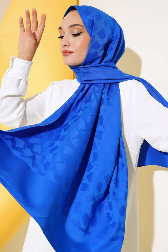 Châle Jacquard à Motif Asymétrique Saks - 46