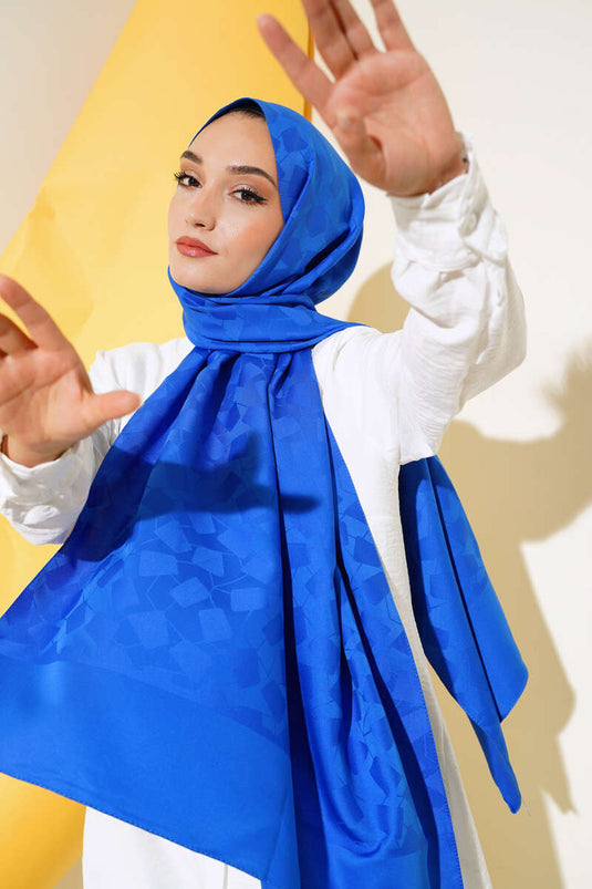 Châle Jacquard à Motif Asymétrique Saks - 46