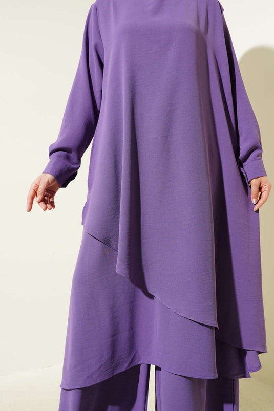 Asimetrik Kesim Ayrobin İkili Takım Lila