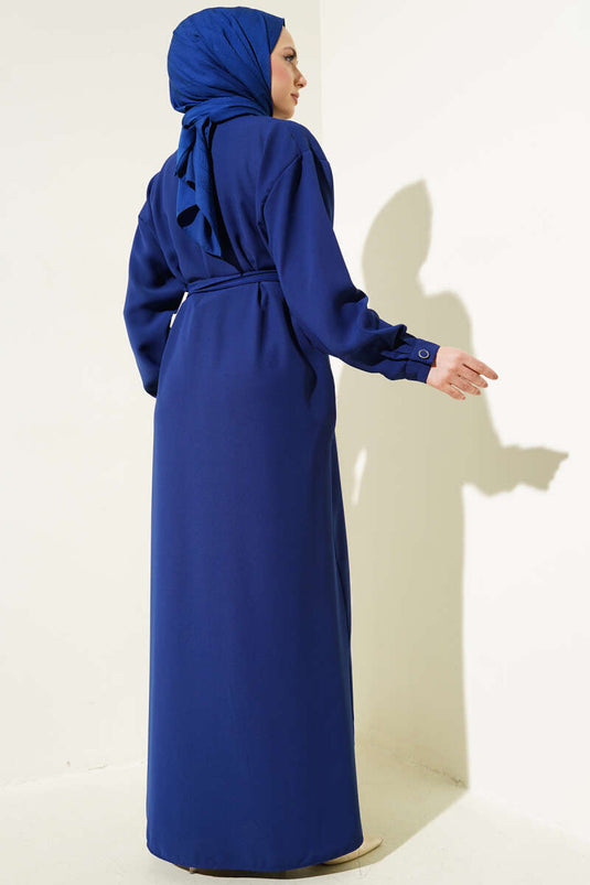 Ensemble deux pièces tunique longue asymétrique bleu marine