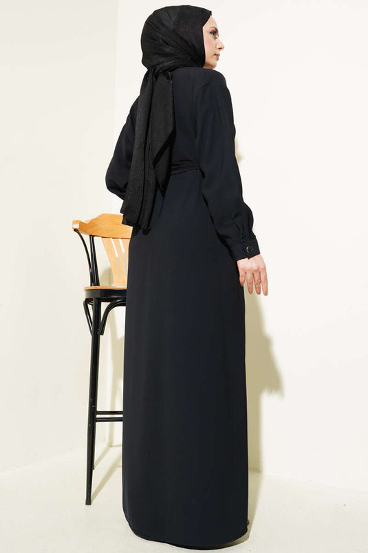 Ensemble deux pièces tunique longue asymétrique noire