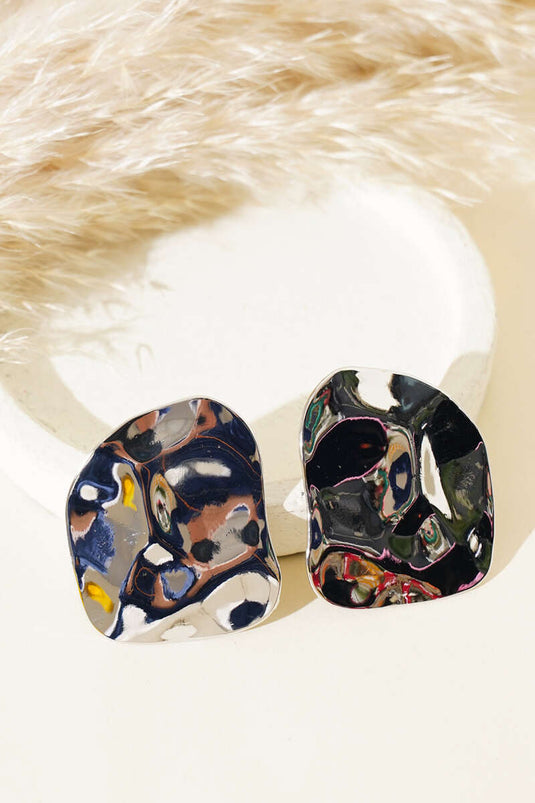 Asymmetric Earring Silver