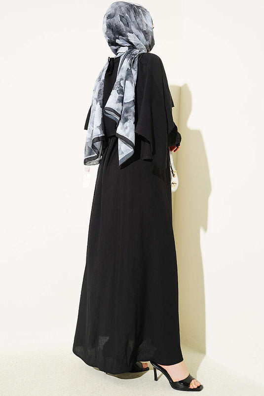 Robe Asymétrique Avec Épaule Et Patch Noir