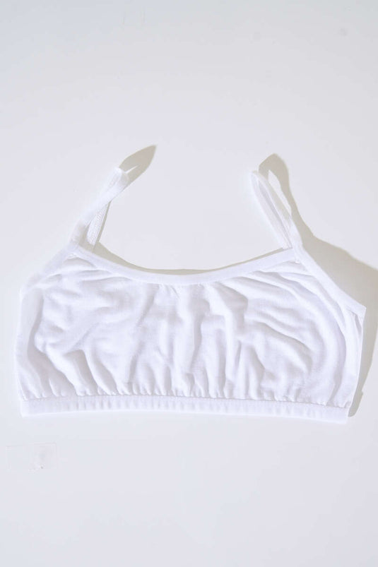 Bustier sans animaux avec bretelles, blanc