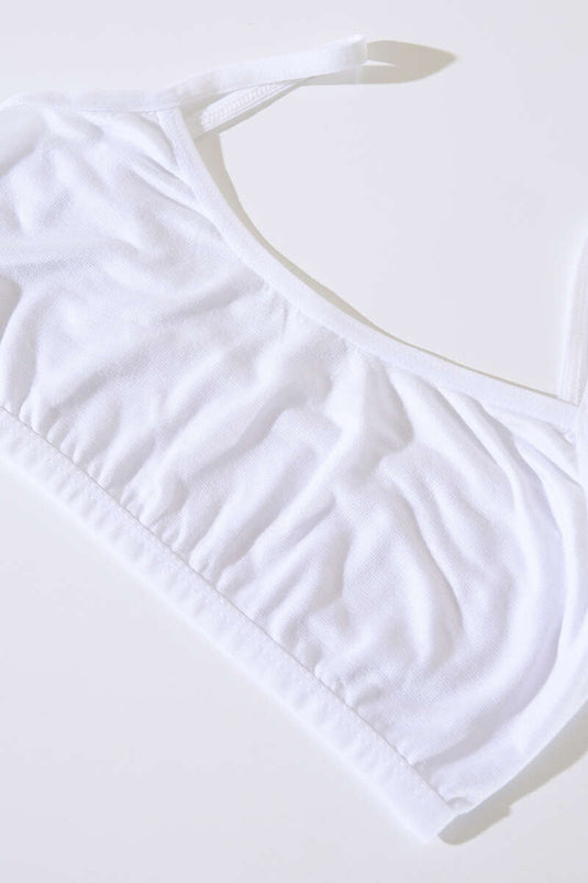 Bustier sans animaux avec bretelles, blanc