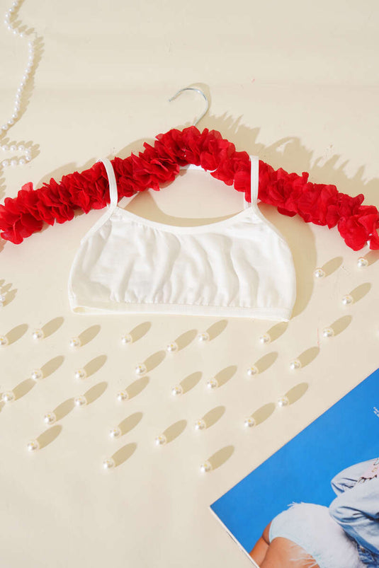 Bustier sans animaux à bretelles couleur écru