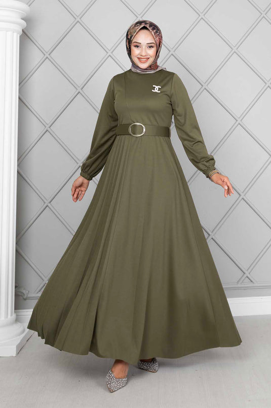 Robe Voile Ceinturée Asmara Kaki