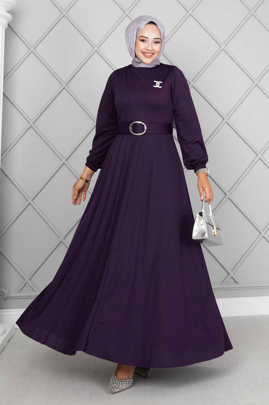 Robe Voile Ceinturée Asmara Violet