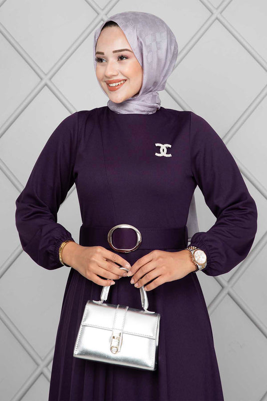 Robe Voile Ceinturée Asmara Violet