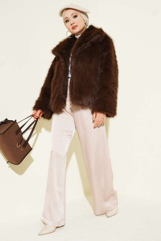 Doublure en fourrure Lolita marron amer