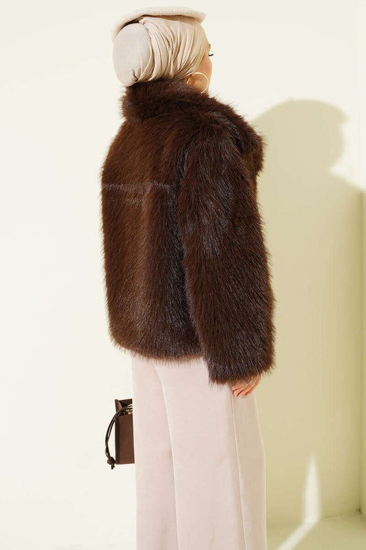 Doublure en fourrure Lolita marron amer