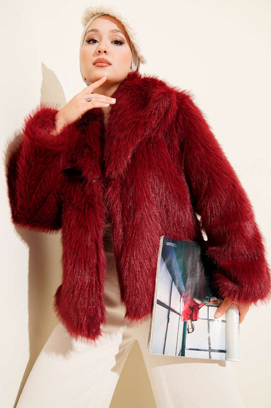 Astarlı Lolita Kürk Bordo