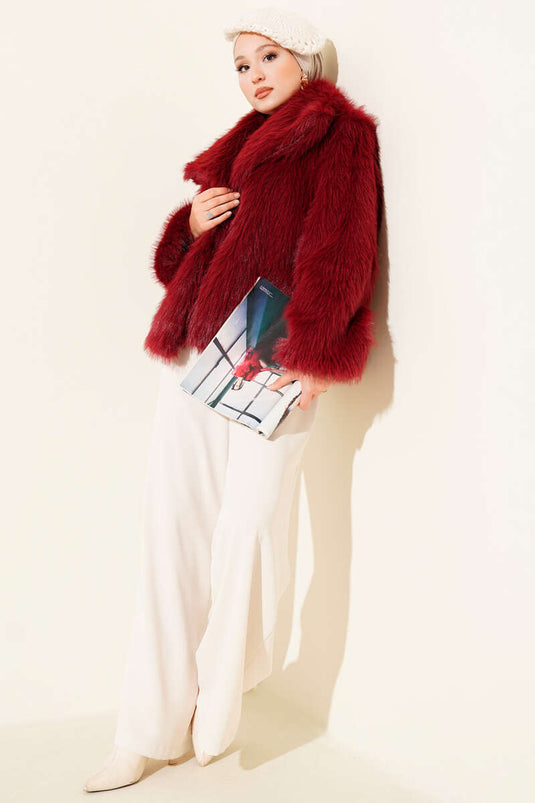 Fourrure Lolita doublée bordeaux