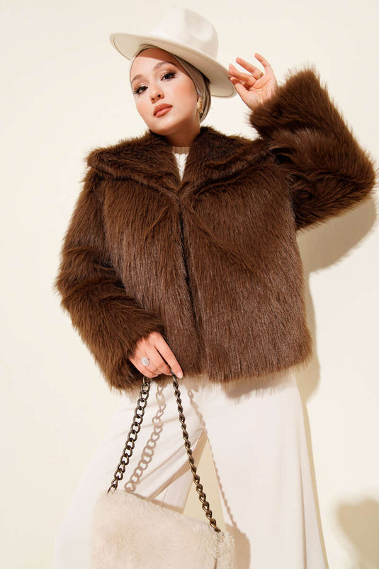 Gefütterter Lolita Pelz Braun