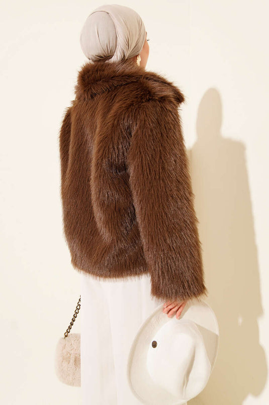 Fourrure Lolita doublée marron