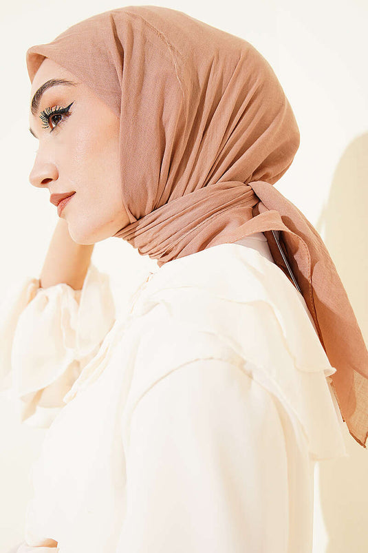 آية سيريسي وشاح قطن رقيق لاتيه
