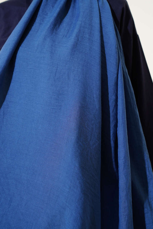 Aya-Serie Dünner Baumwollschal Indigo -160