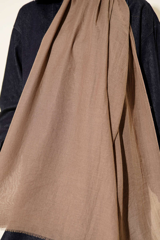 سلسلة آية شال قطن رقيق لون فيزون داكن -171